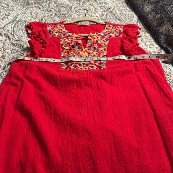 White Woman’s Dress with Colorful Embroidery - Picture 16 of 16